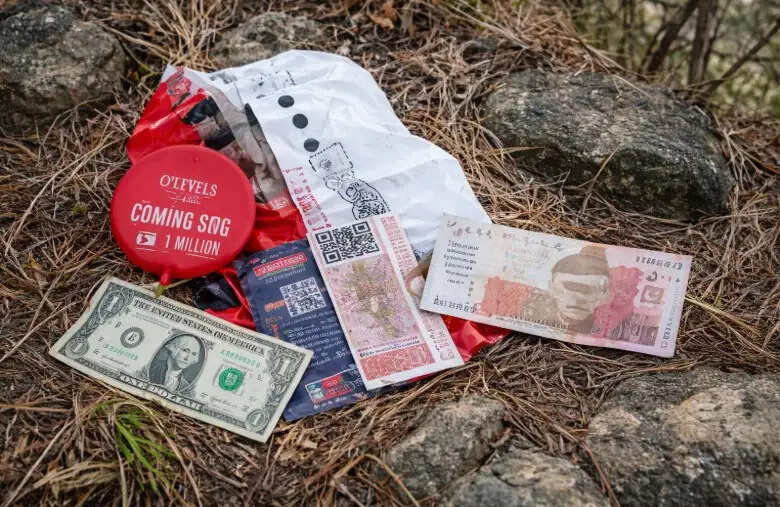 जम्मू के अखनूर में विदेशी नोटों से बंधे पाकिस्तानी गुब्बारे बरामद