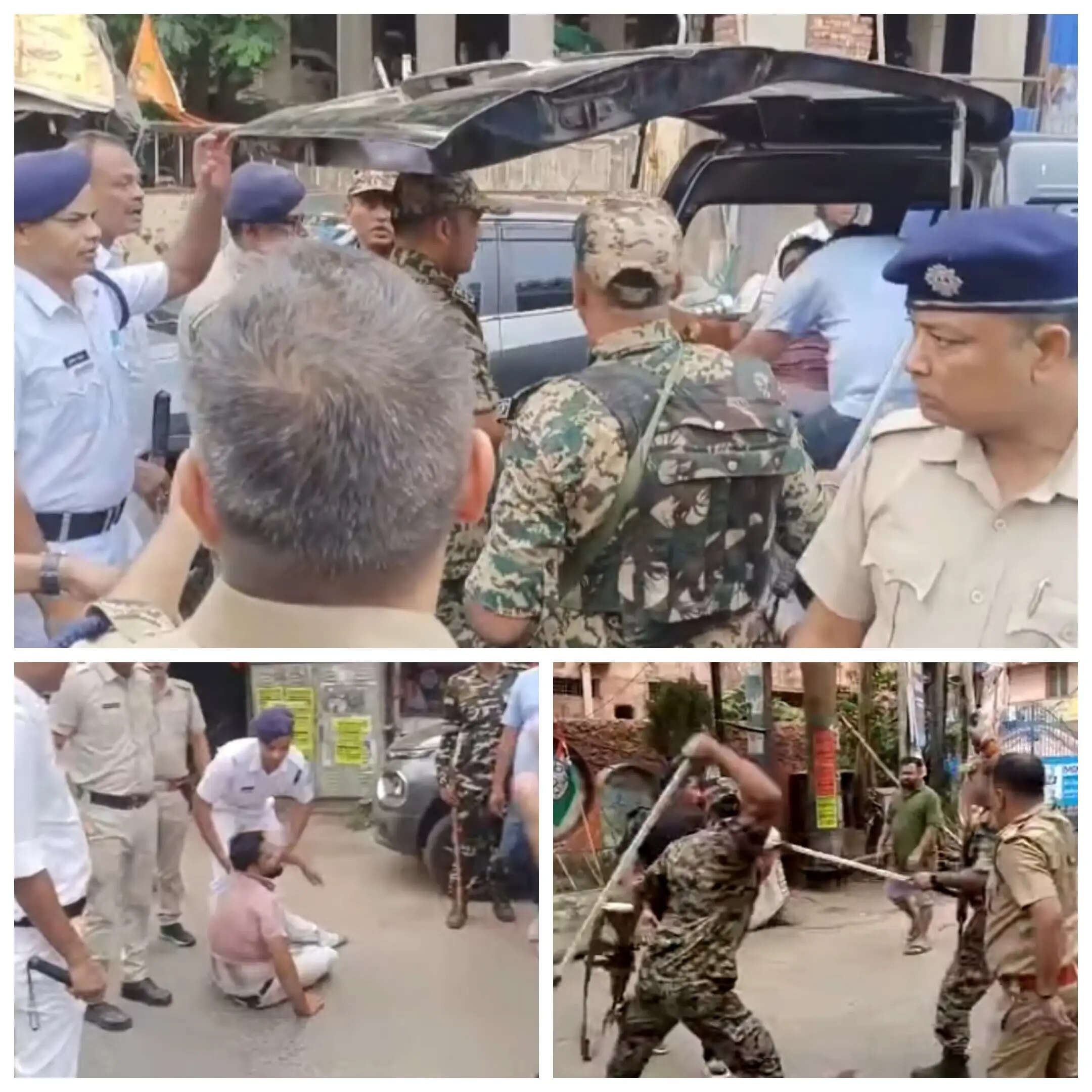 लिलुआ में ईवीएम खराबी को लेकर तनाव, केंद्रीय बलों ने किया लाठीचार्ज