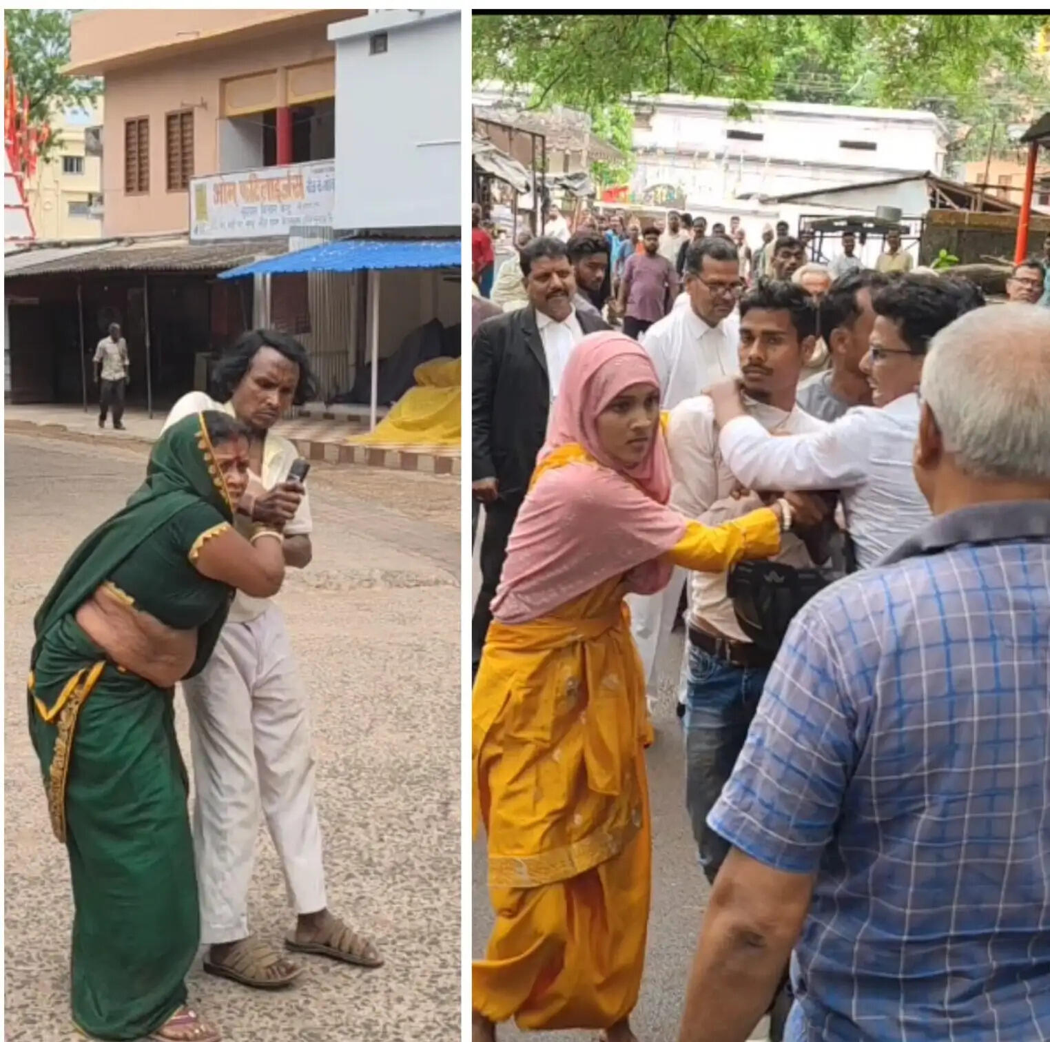 कोर्ट परिसर बना रहा पति-पत्नी के विवाद का अखाड़ा