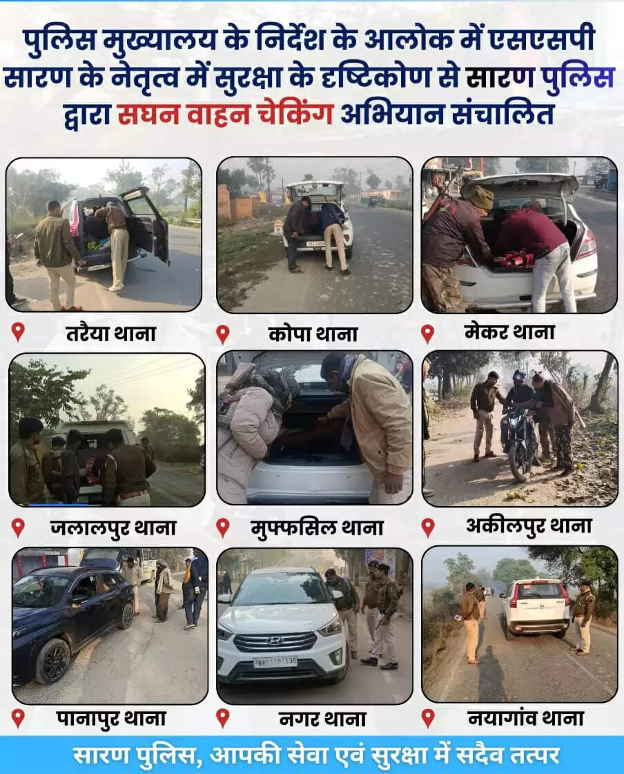 पुलिस मुख्यालय के निर्देश पर एसएसपी ने कराया जिले में सघन वाहन जाँच