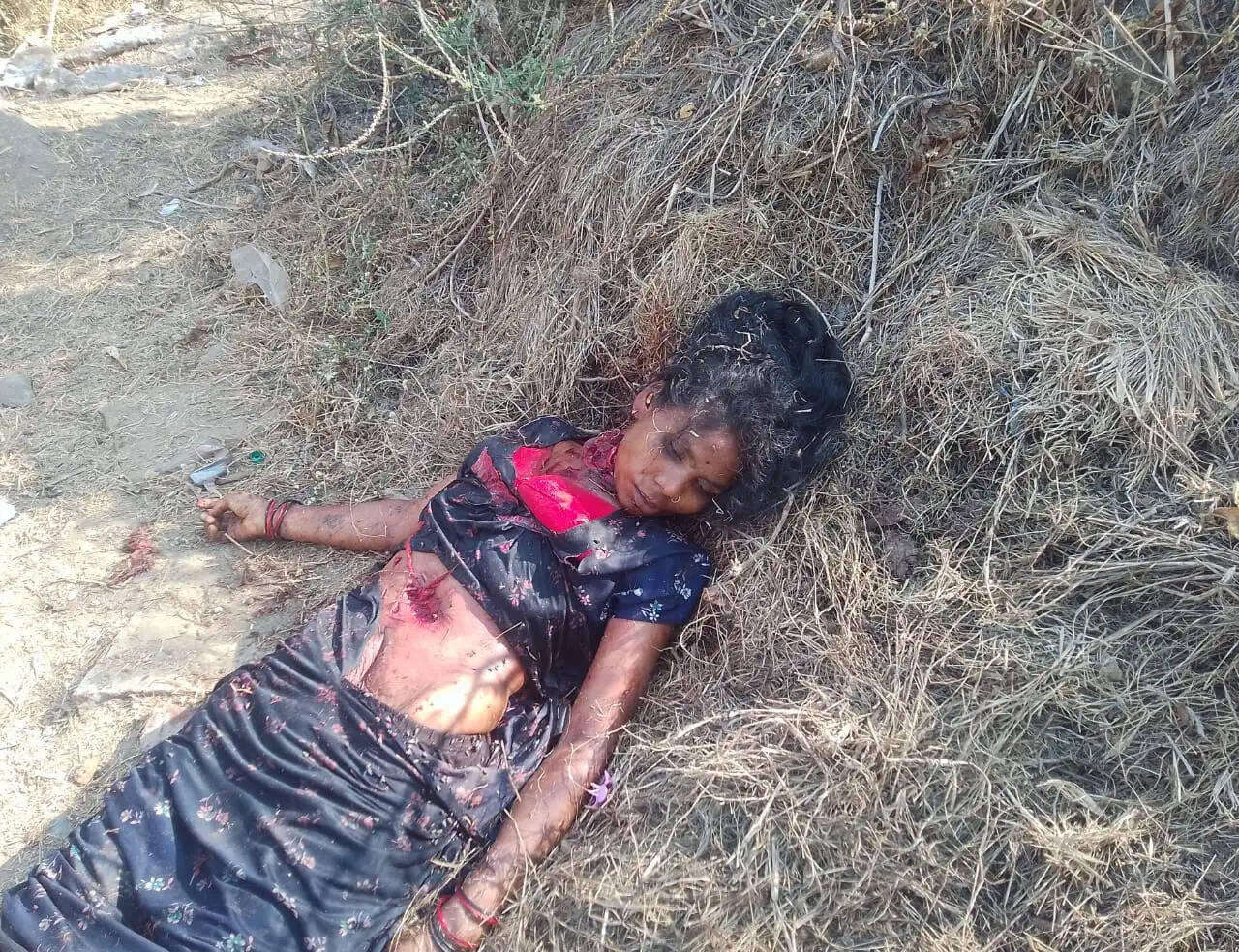 भाजपा कार्यालय के पास झाड़ियों में महिला की रक्तरंजित लाश मिली, हत्या की आशंका