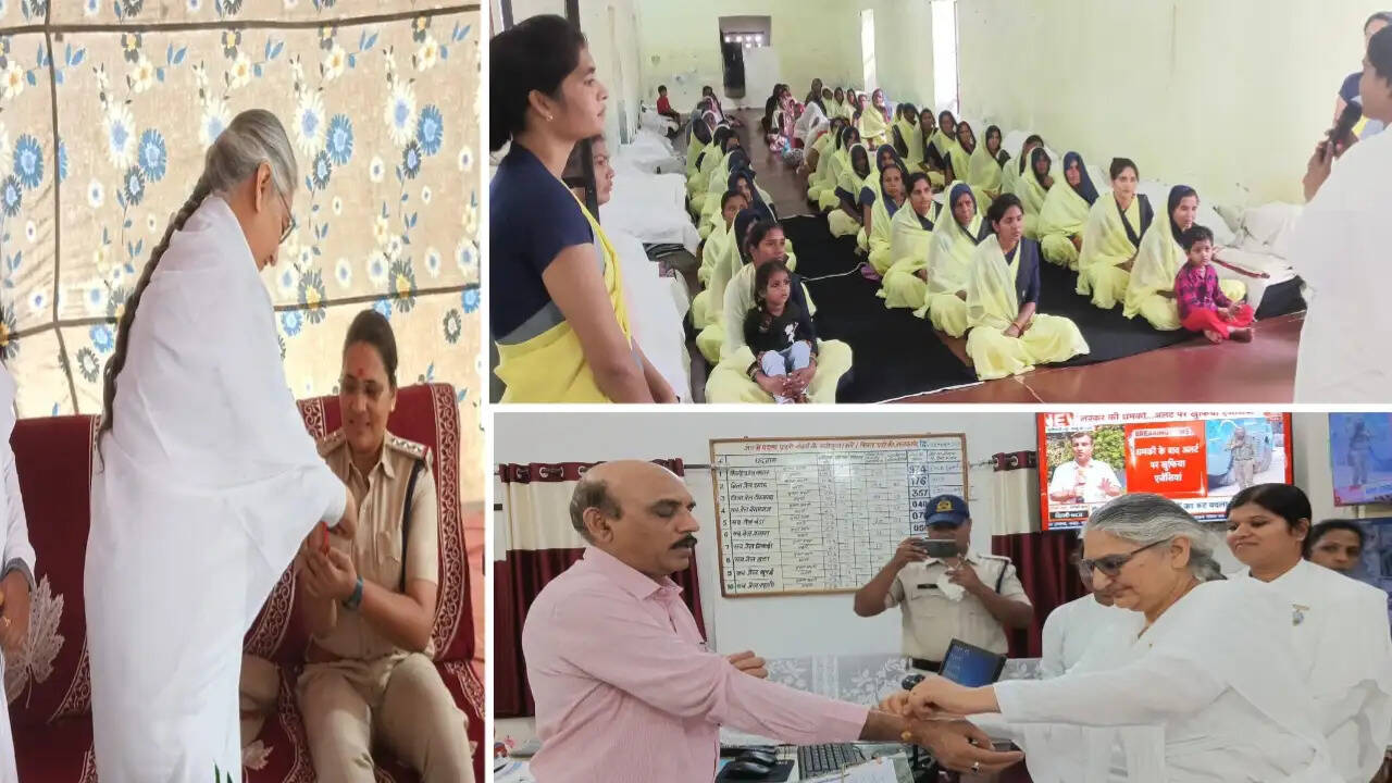 सागर केंद्रीय जेल में 900 बंदियों को बांधा परमात्म रक्षासूत्र, सकारात्मक जीवन का दिया संदेश