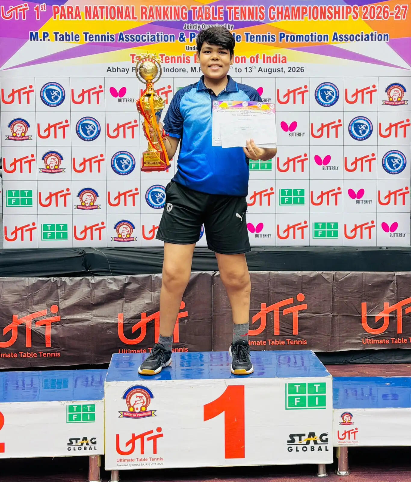 मुरादाबाद के कुणाल अरोड़ा ने जीता नेशनल रैंकिंग टेबल टेनिस टूर्नामेंट में गोल्ड मेडल
