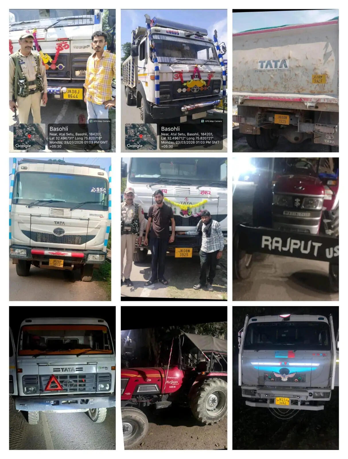 अवैध खनन पर सख्ती-कठुआ पुलिस ने 7 वाहन किए जब्त