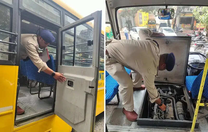 इंदौरः आरटीओ की बड़ी कार्रवाई, यातायात नियमों का उल्लंघन करने वाले 10 स्कूली वाहन जब्त