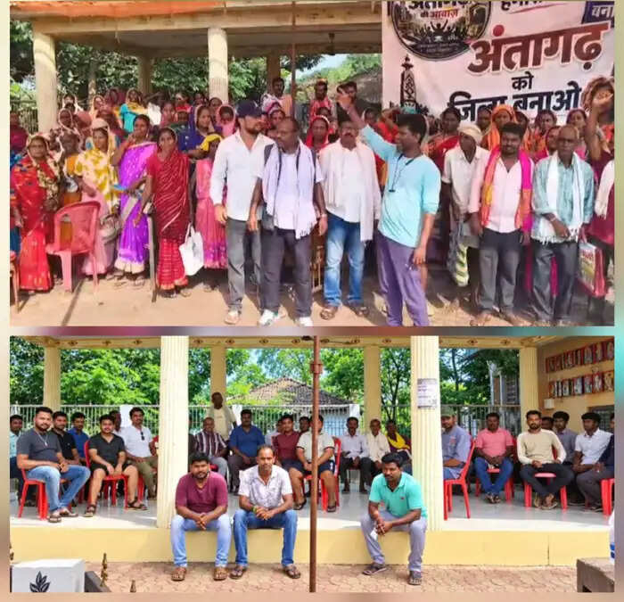 अंतागढ़ को जिला बनाने अनिश्चितकालीन धरना-प्रदर्शन आज 10वां दिन भी जारी रहा