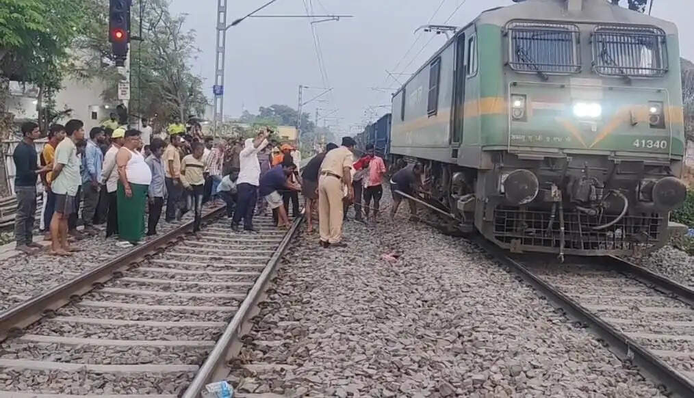 मालगाड़ी की चपेट में आया मवेशी, एक घंटे बाद शुरू हुआ परिचालन