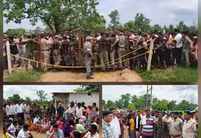 अंग्रेजी शराब दुकान हटाने ग्रामीणों ने किया प्रदर्शन, समर्थन में विधायक हुए शामिल