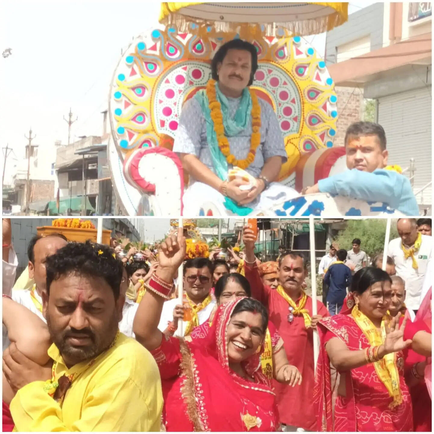 राजगढ़ःशिवधाम कॉलोनी में भव्य शोभायात्रा के साथ श्रीमद्भागवत कथा का शुभारंभ