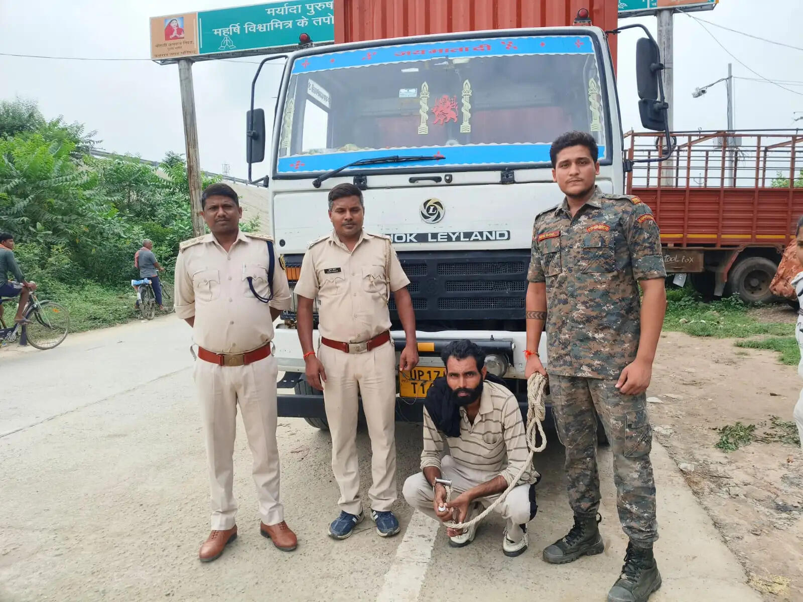 शराब लदे ट्रक से 199.5 लीटर विदेशी शराब बरामद, चालक गिरफ्तार