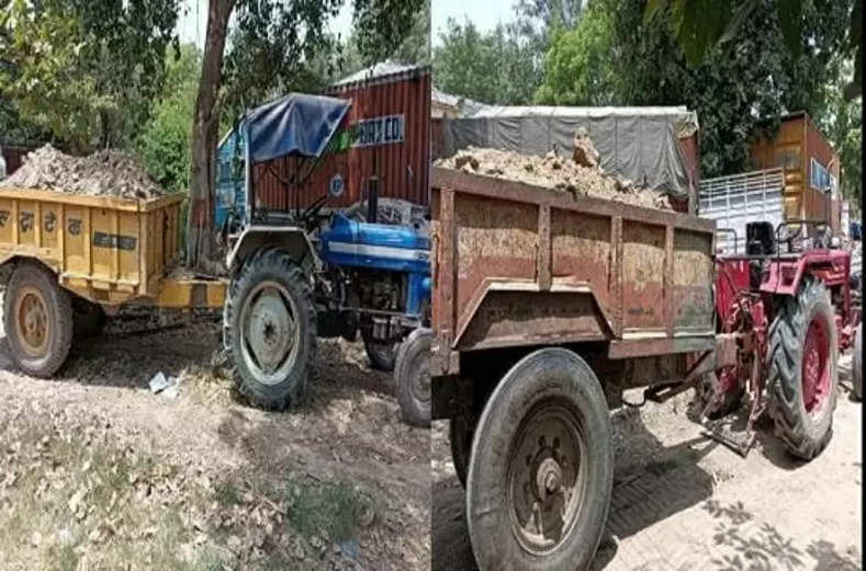 कानपुर: अवैध मिट्टी खनन मामले में 8 गिरफ्तार, दो ट्रैक्टर सीज