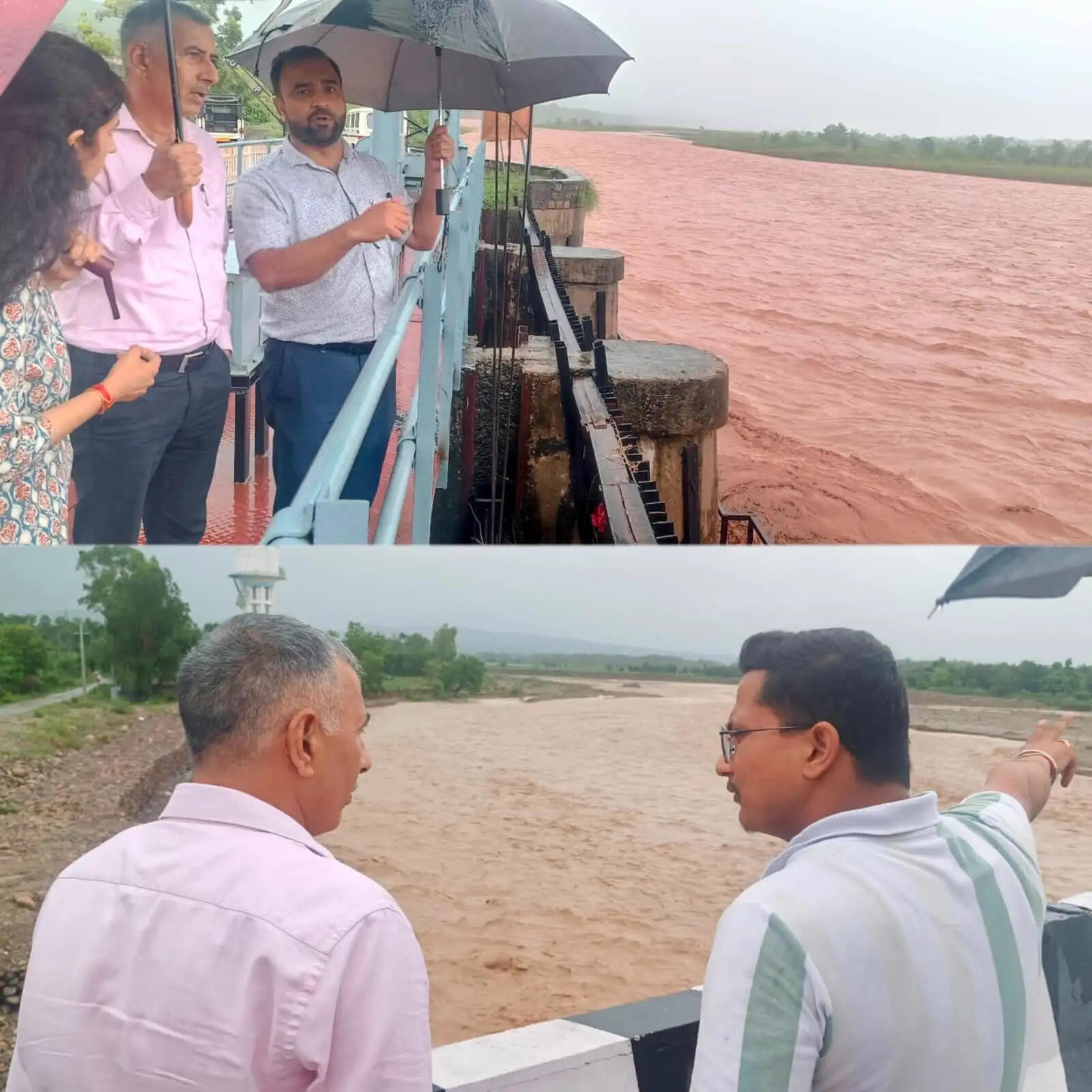 लगातार बारिश के बीच डीसी कठुआ ने संवेदनशील क्षेत्रों का किया दौरा, चैबीसों घंटे निगरानी के निर्देश