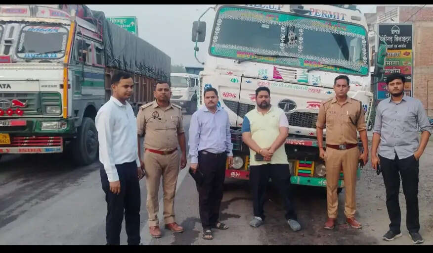 अवैध मोरम के परिवहन पर आधा दर्जन डम्पर पकड़े, कार्यवाही