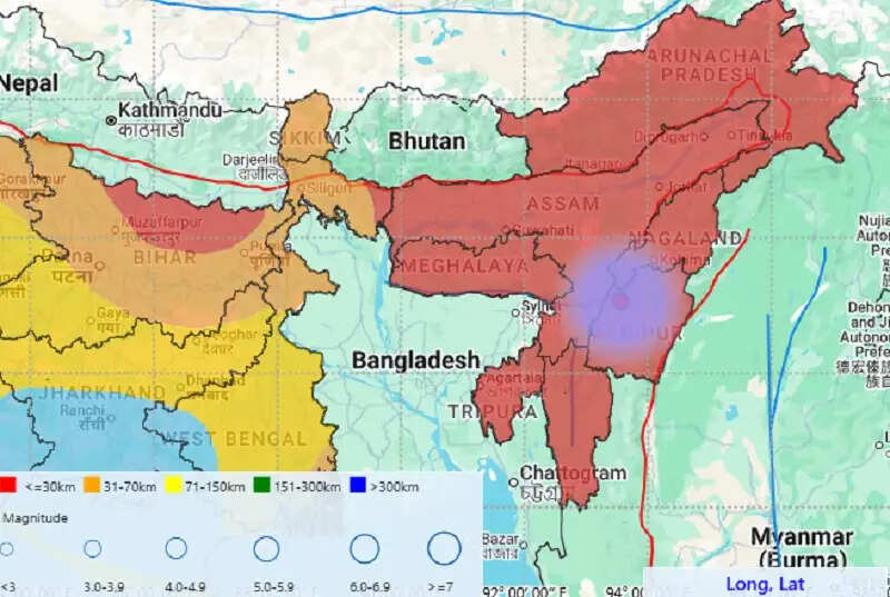 असम और मणिपुर में दो बार डोली धरती, 4.5 तीव्रता का सबसे तेज भूकंप नगांव में आया