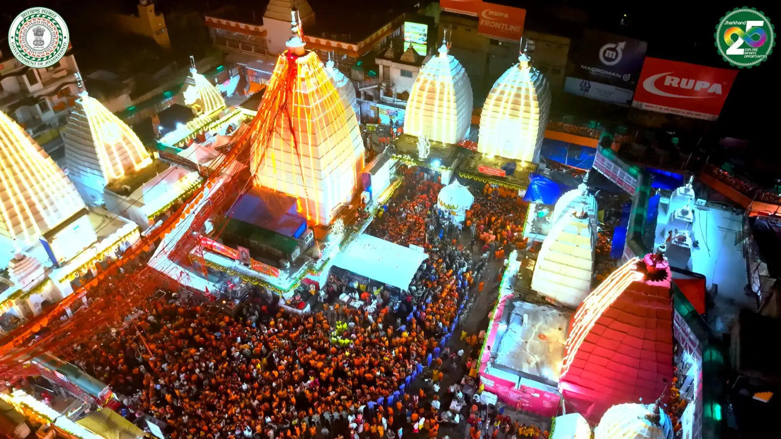 श्रावणी मेला के सातवें दिन भी बाबा नगरी में उमड़ी श्रद्धालुओं की भीड़