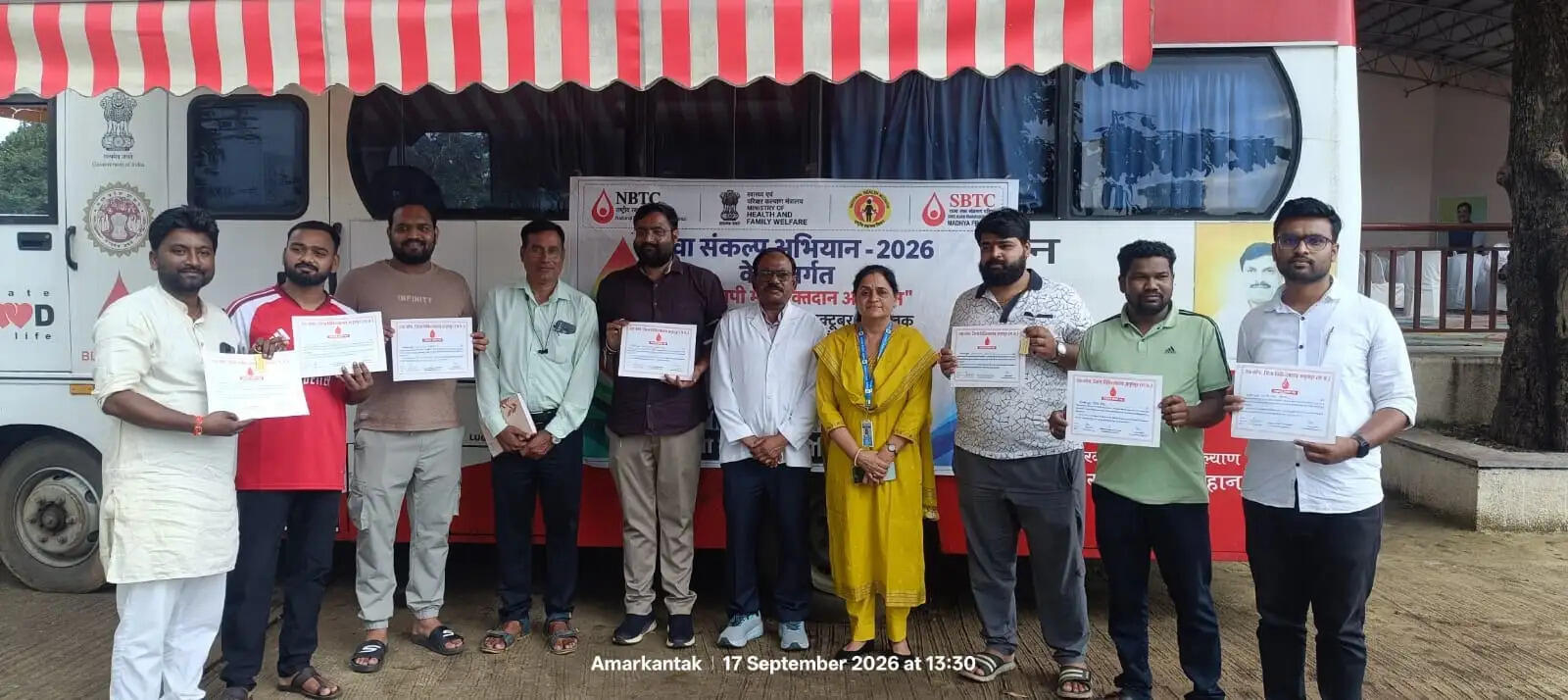अनूपपुर: सेवा संकल्प अभियान: 110 यूनिट रक्त संग्रह, जिला प्रशासन और भाजपा युवा मोर्चा का रक्तदान