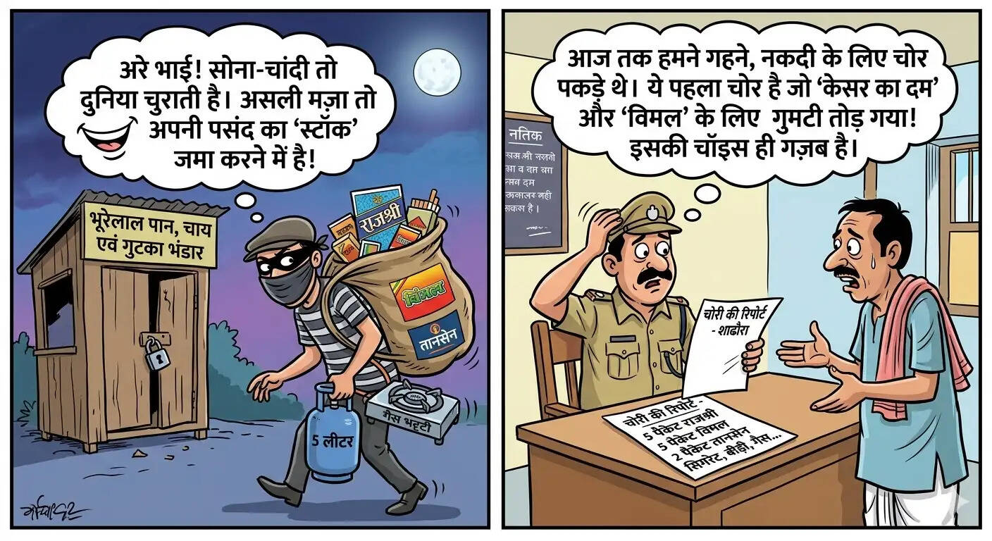 अशोकनगर: शौकीन चोर ताला तोडक़र उड़ा ले गया राजश्री और विमल, पुलिस भी हैरान!