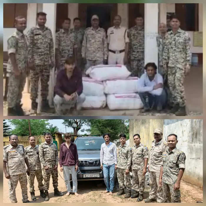 गांजा के साथ कार सवार 2 आराेपित गिरफ्तार