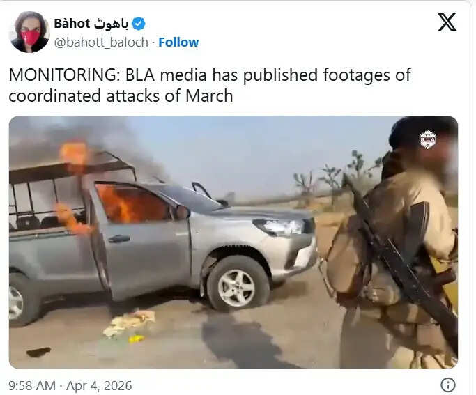 बलोचिस्तान में पाकिस्तान सुरक्षा बलों के 86 जवान मारे गए, बीएलए ने लिया जिम्मा
