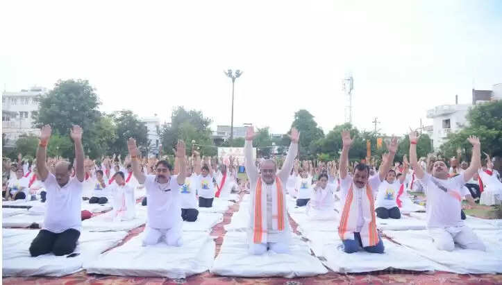 भाजपा ने प्रदेश भर में योग शिविरों का आयोजन कर योग से निरोग का दिया संदेश