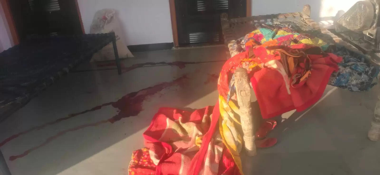 पैंसठ वर्षीय महिला और पांच वर्षीय नाती की घर में घुसकर हत्या