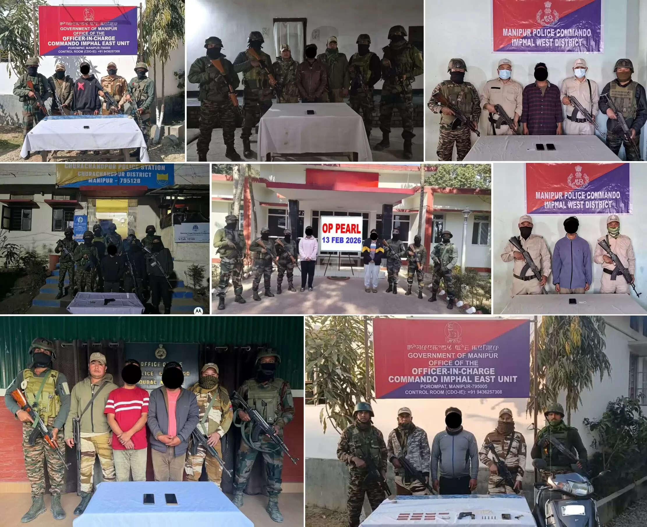 मणिपुर में अलग-अलग अभियानों में 10 उग्रवादी गिरफ्तार
