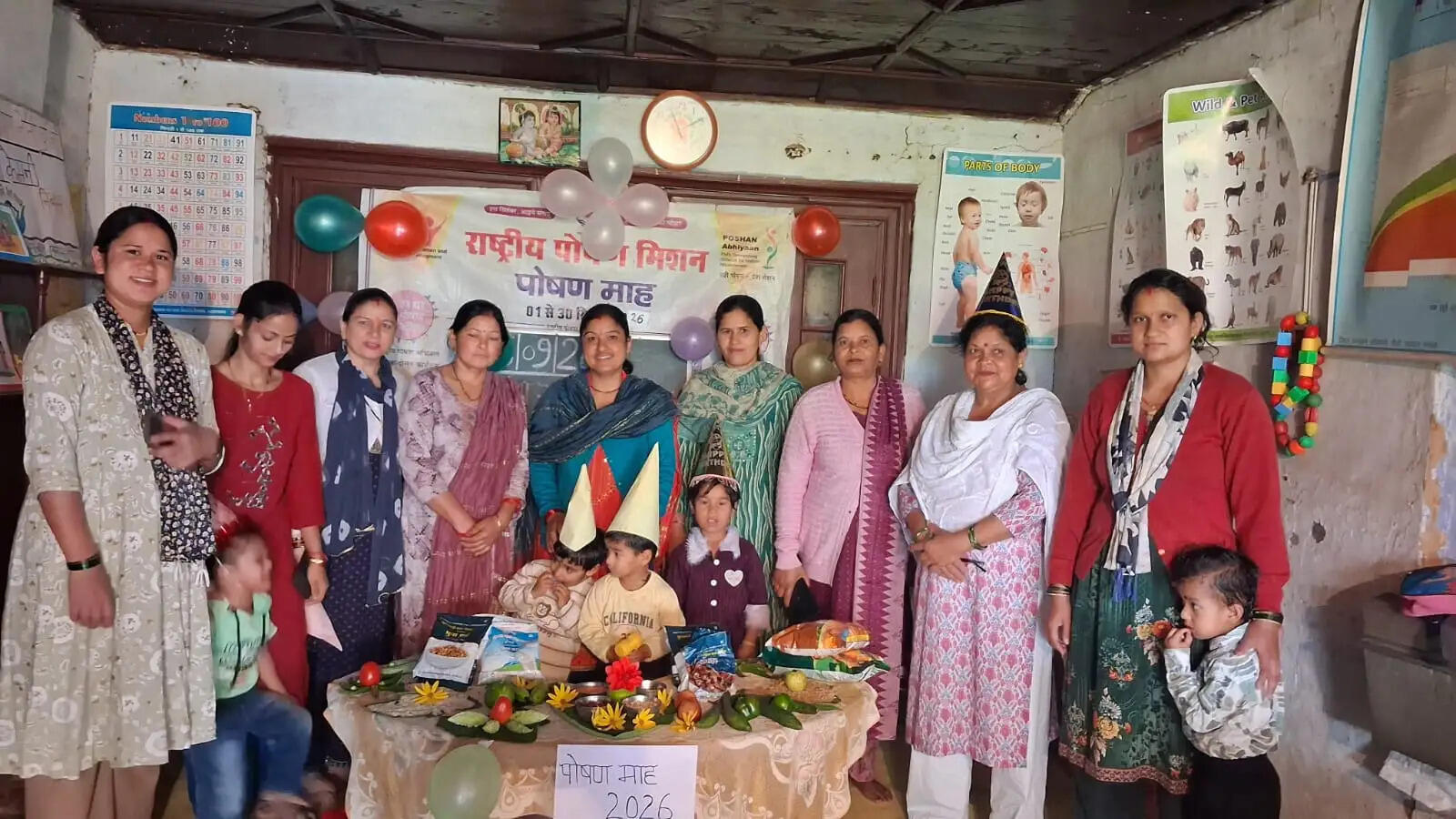 पोषण माह में बच्चों का प्रवेशोत्सव, अन्नप्राशन संस्कार