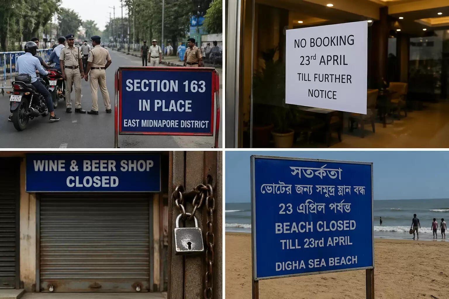 दीघा-मंदारमणि में पर्यटकों की एंट्री बंद, जिले में धारा 163 लागू