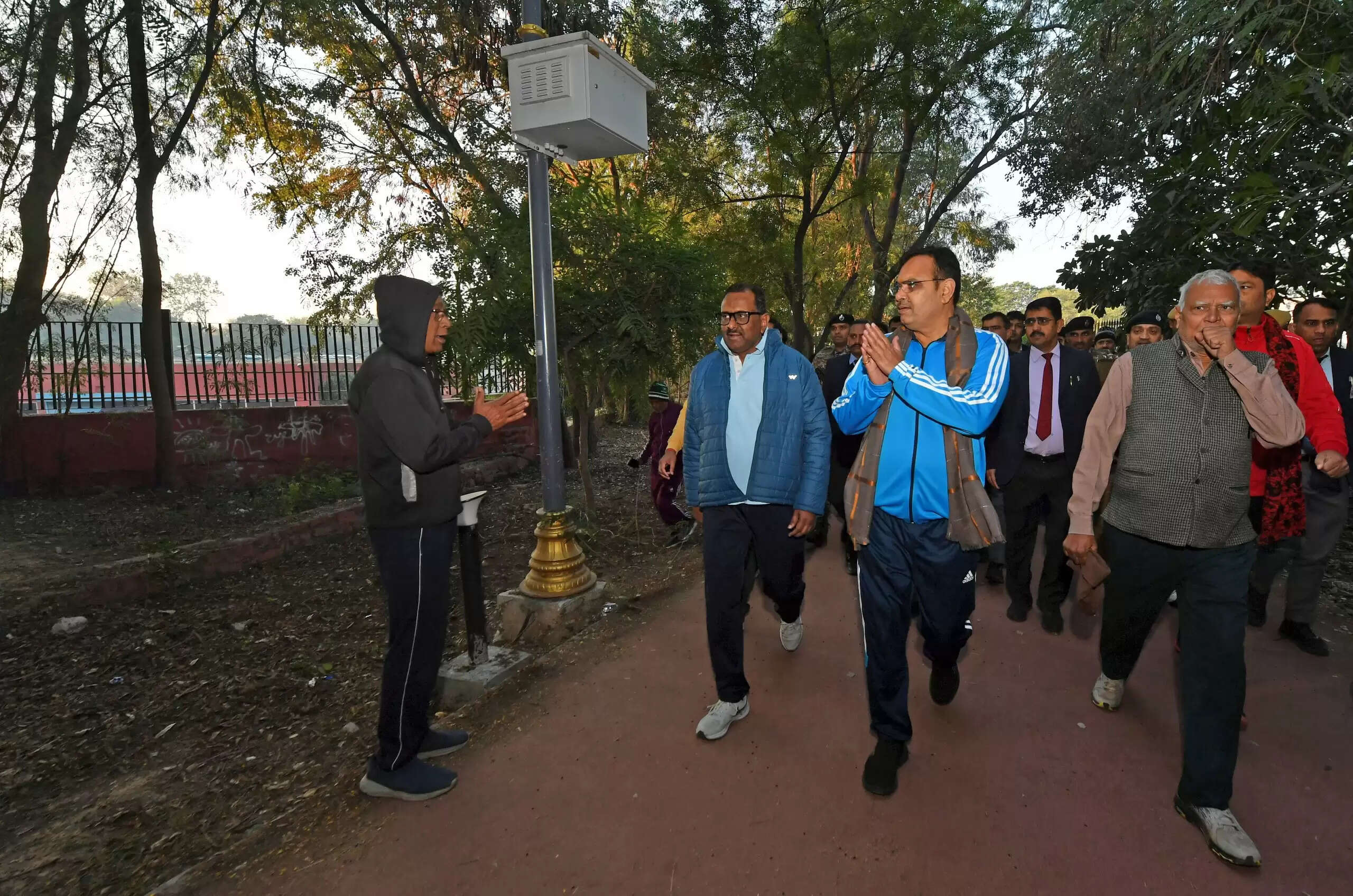 मुख्यमंत्री भजनलाल शर्मा ने मॉर्निंग वॉक में दिया फिट राजस्थान का संदेश