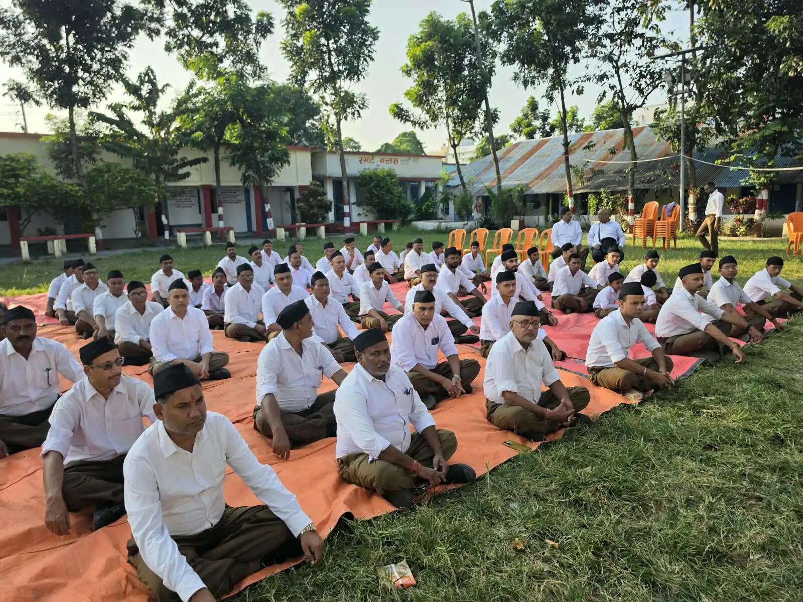 आरएसएस का विजयादशमी उत्सव एवं शस्त्र पूजन कार्यक्रम आयोजित