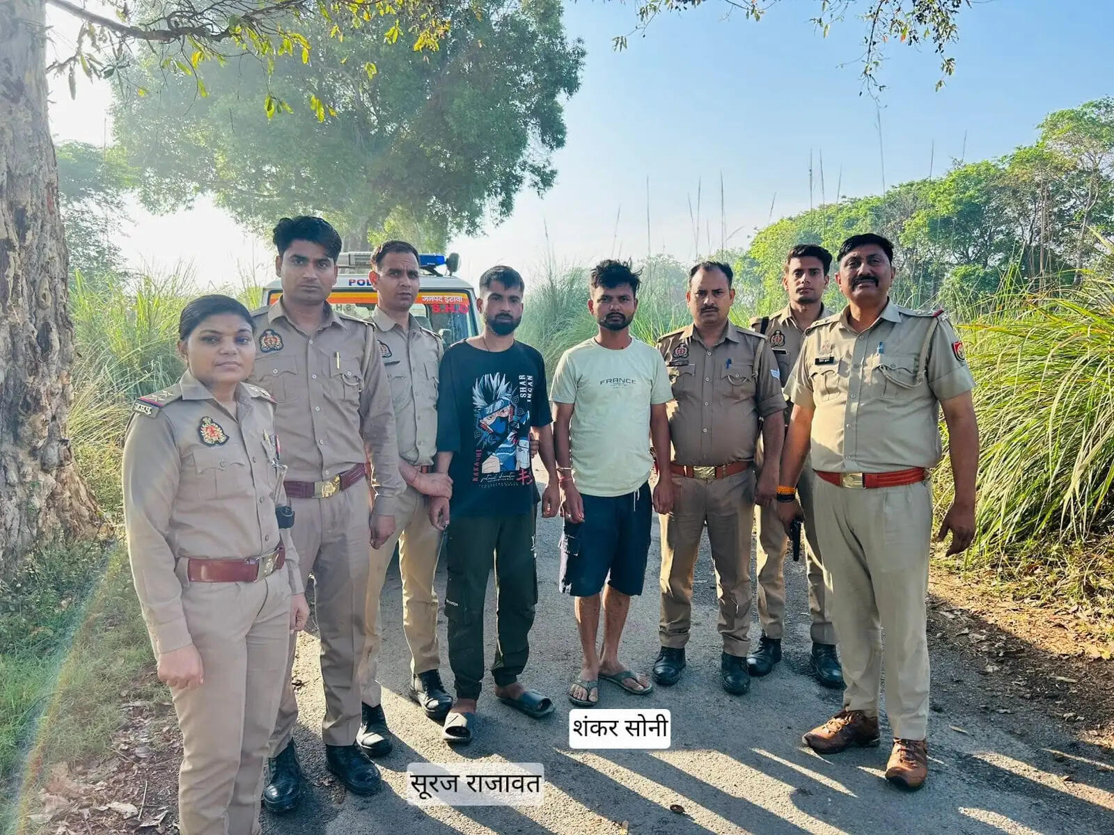 पुलिस मुठभेड़ में चार बदमाश गिरफ्तार