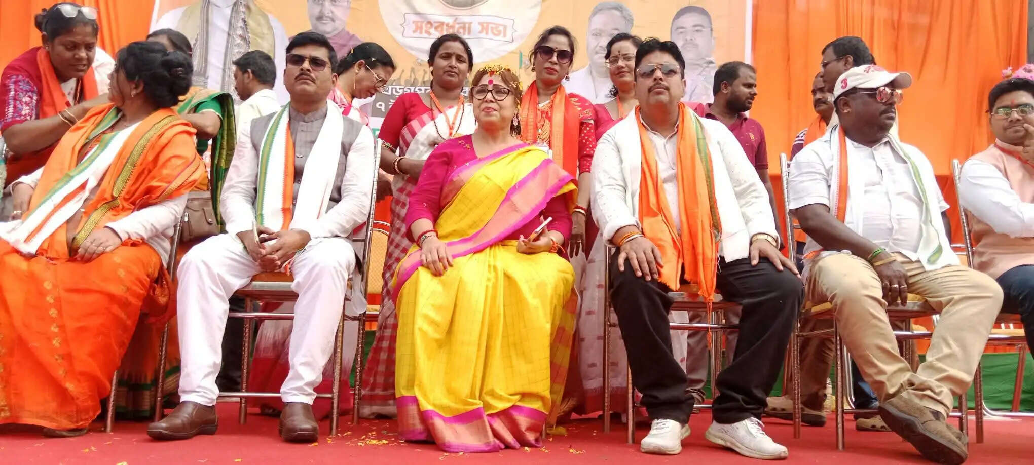 भाजपा की परिवर्तन संकल्प यात्रा का खड़गपुर में स्वागत, बारबेटिया में सभा