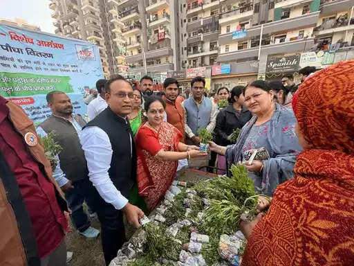 फरीदाबाद में निगम मेयर ने बांटे 90 हजार पौधे