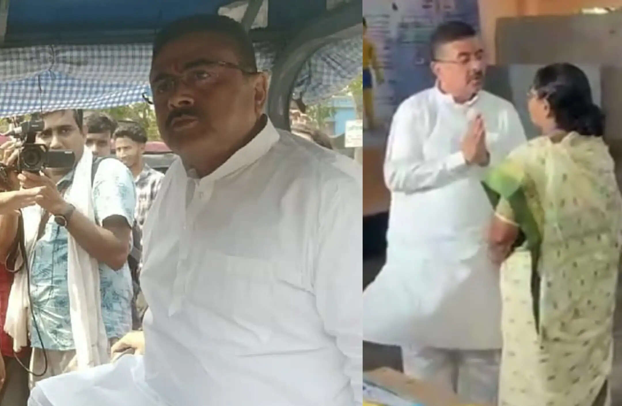 नंदीग्राम में टोटो से मतदान केंद्र पहुंचे मुख्यमंत्री शुभेंदु अधिकारी