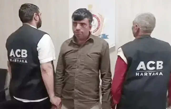 सोनीपत:पांच हजार रुपये की रिश्वत लेते पटवारी गिरफ्तार