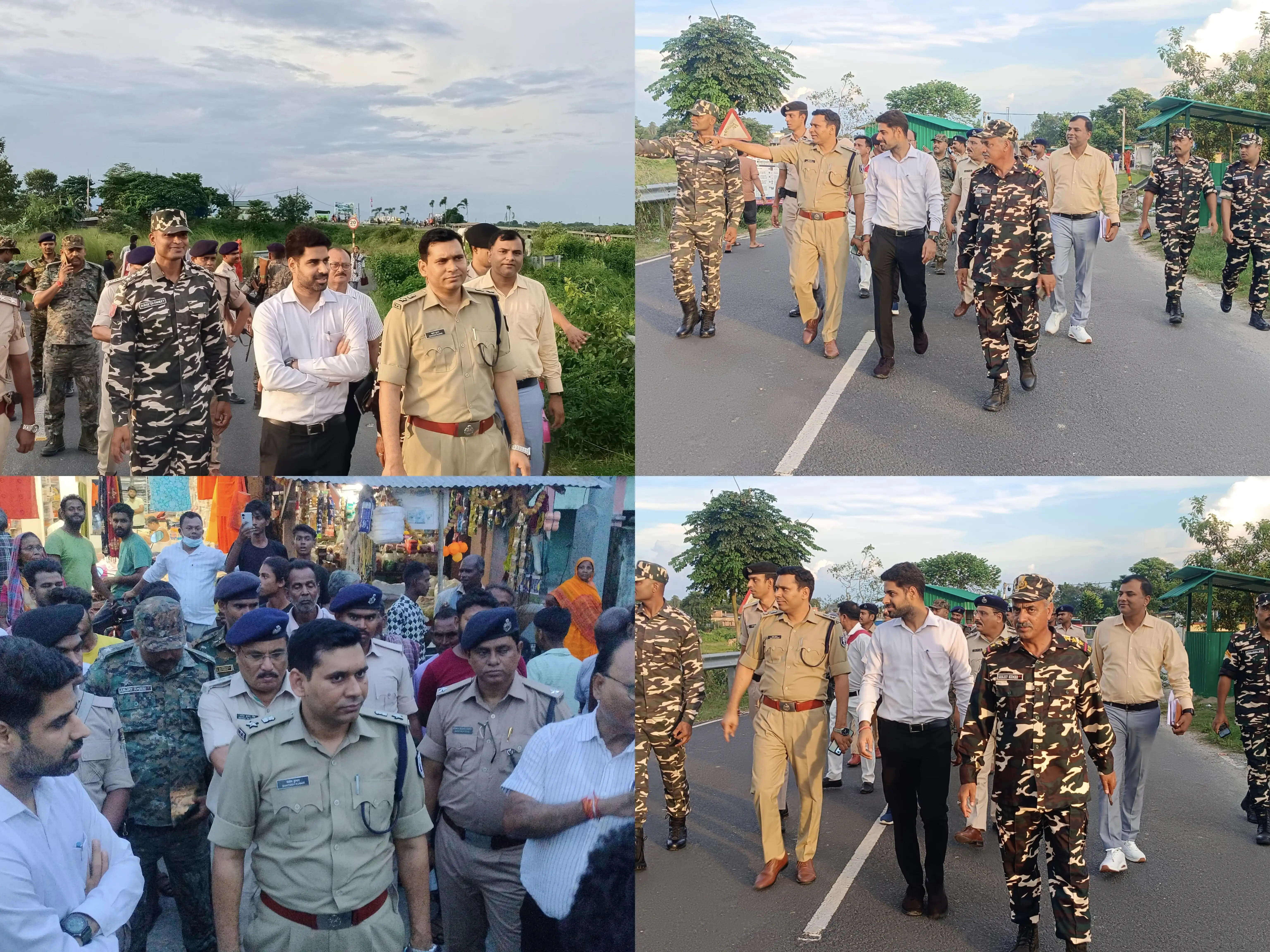 गलगलिया चेकपोस्ट पर डीएम-एसपी का औचक निरीक्षण, सीमा सुरक्षा को लेकर सख्ती