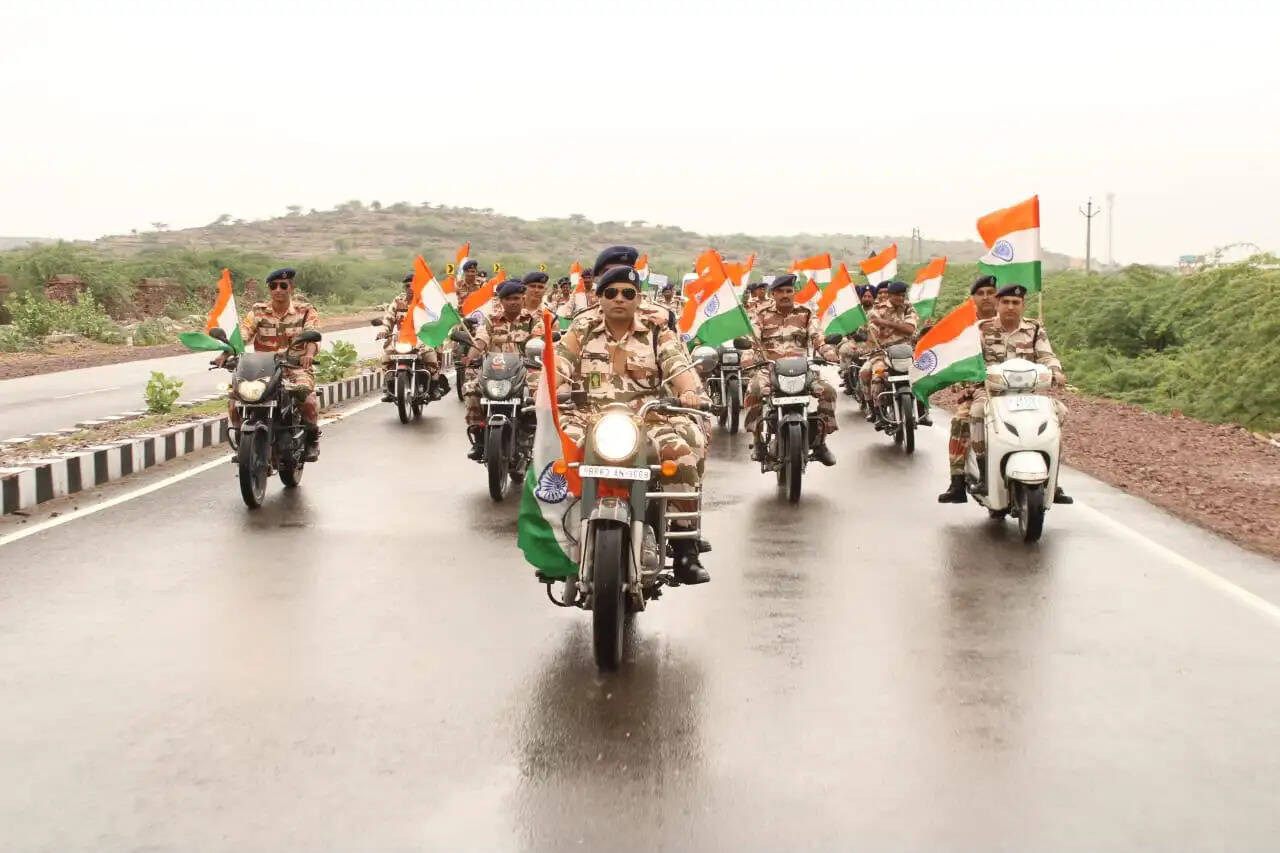 आईटीबीपी के जवानों ने निकाली तिरंगा रैली