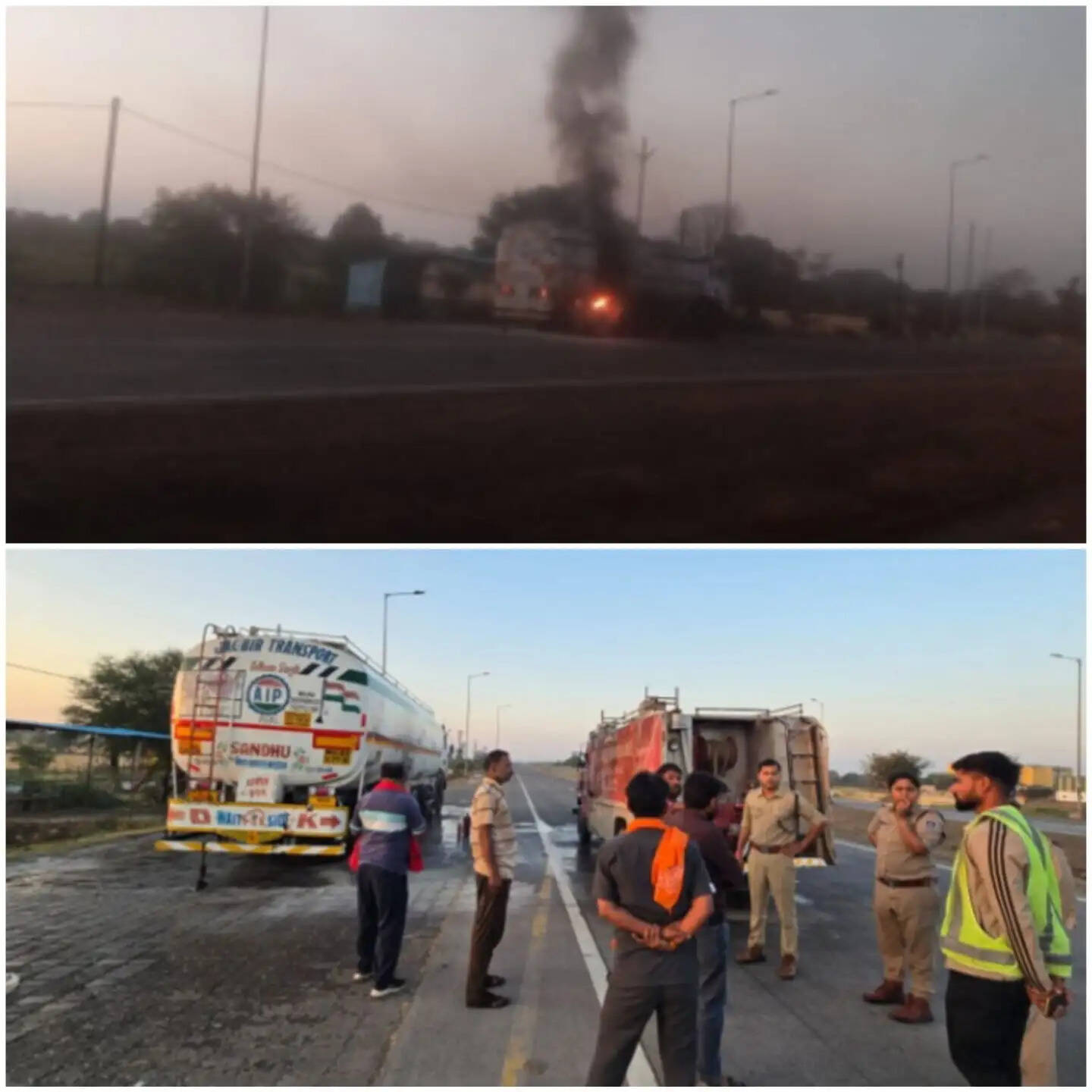 राजगढ़: पेट्रोल टैंकर में लगी आग पर पुलिस और डायल 112 की मुस्तैदी से पाया काबू, टला बड़ा हादसा