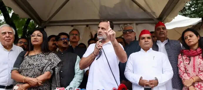 दिल्ली की रैली में शामिल होने आ रहे लोगों को रोकने की कोशिश : राहुल गांधी