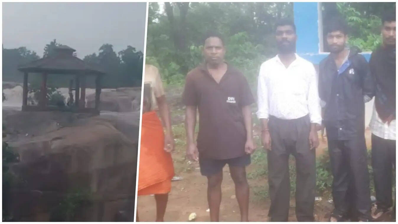 कोरबा&nbsp; : देवपहरी जलप्रपात में 15 घंटे चला रेस्क्यू, टापू पर फंसे तीन युवक सुरक्षित बाहर निकाले गए